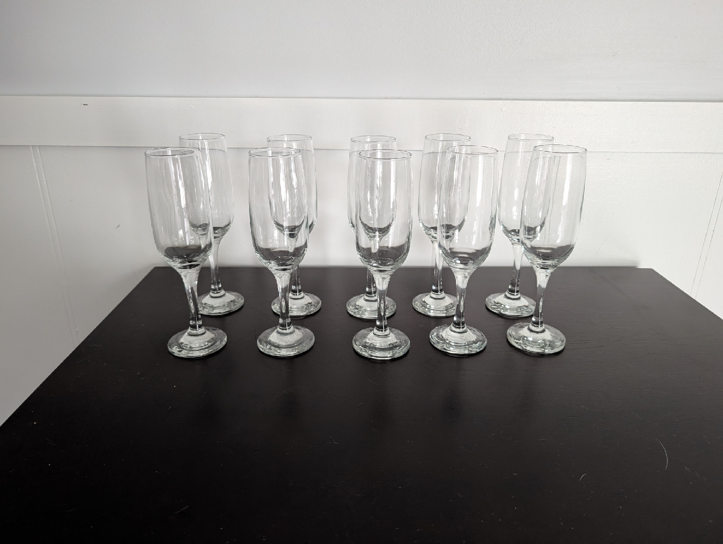 Champagne Flute Glasses - Set of 10