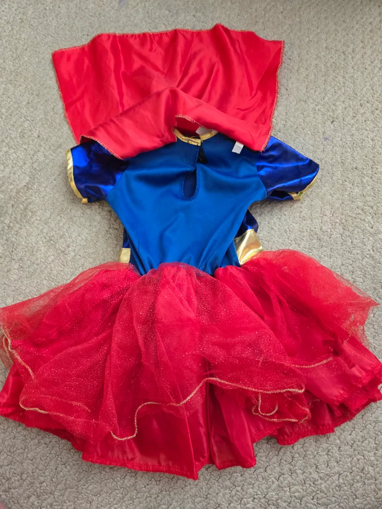 Supergirl Costume Dress with Cape image indicator(4)
