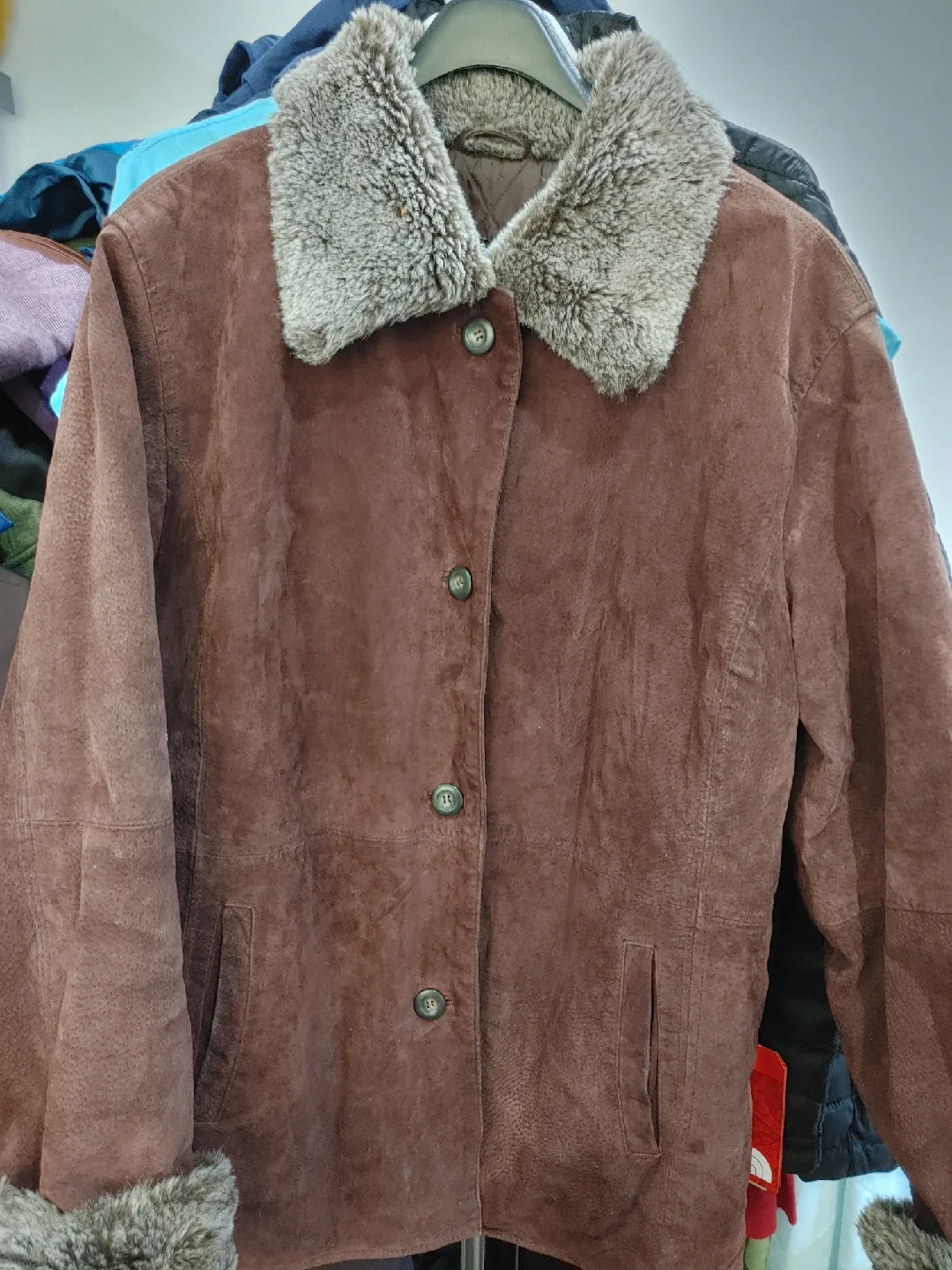 🧡GENUINE SUEDE LEATHER JACKET WOMENS SIZE XL thumbnail
