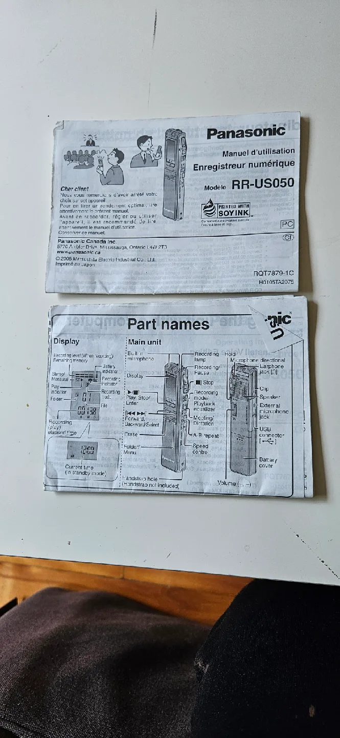Panasonic RR-US050 IC Recorder image indicator(6)