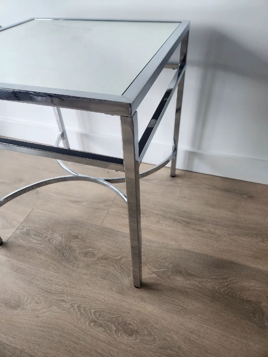 Bouclair Chrome Mirrored Side, End or Accent Table X 2 image indicator(5)