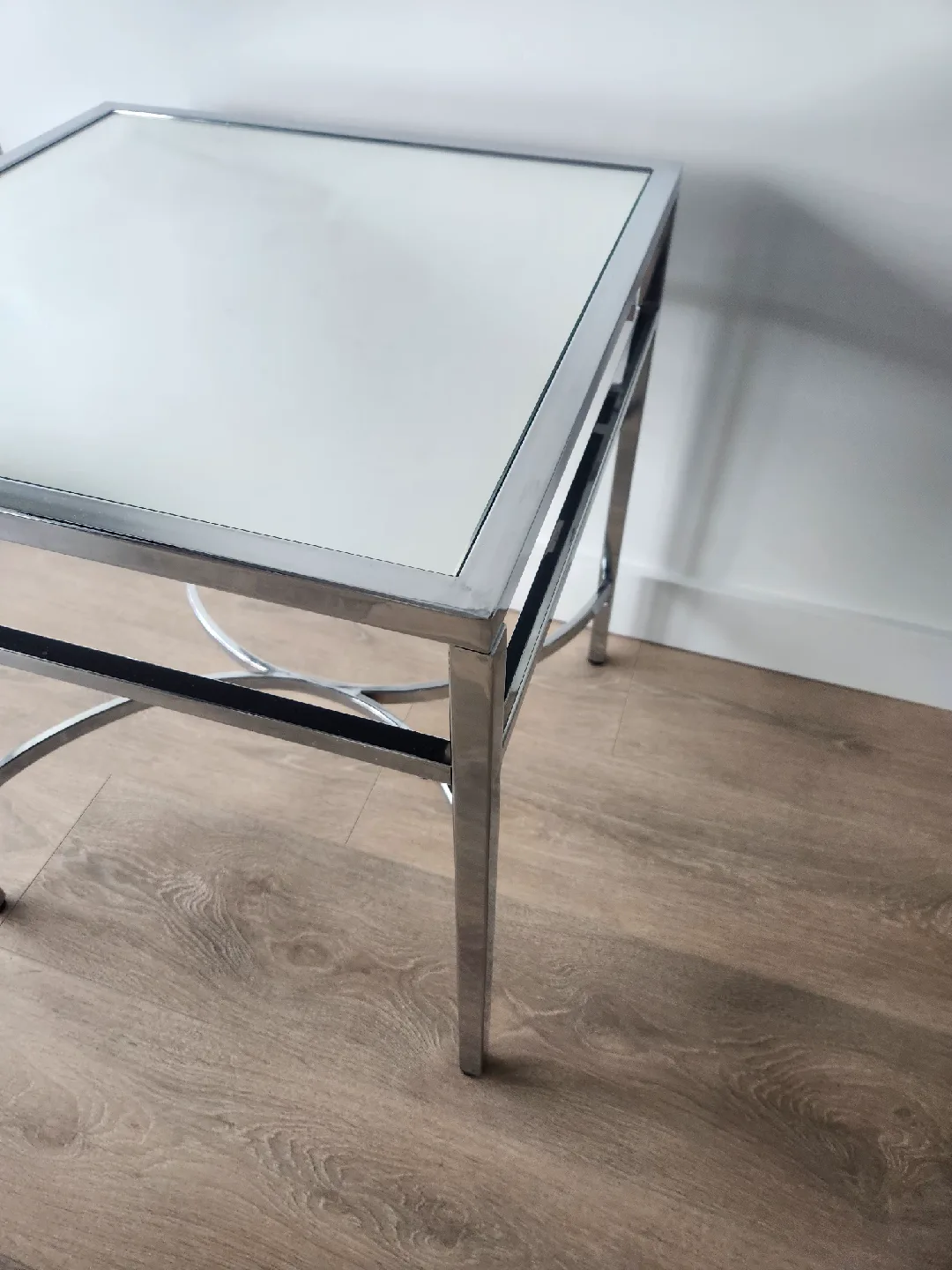 Bouclair Chrome Mirrored Side, End or Accent Table X 2 image indicator(6)