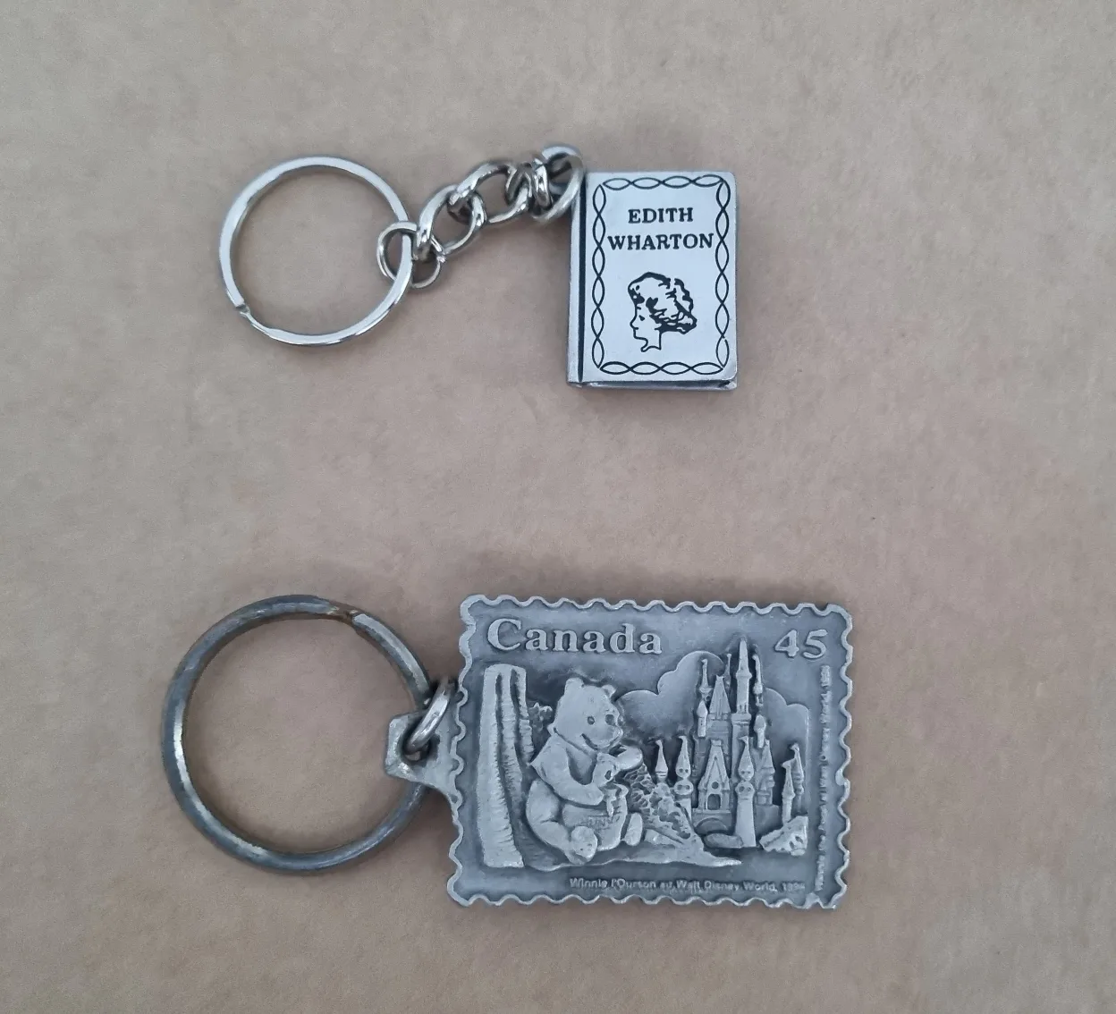 Edith Wharton Book & Winnie the Pooh Canada Keychains thumbnail