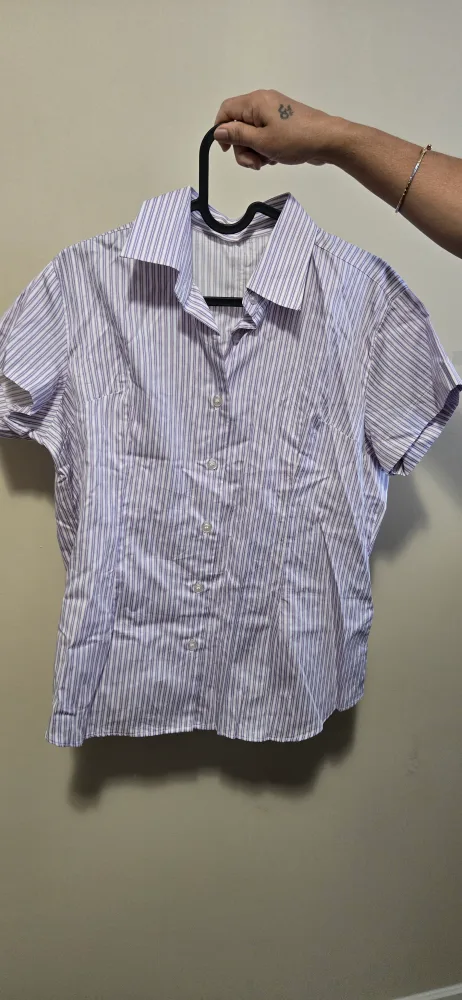 Striped Short Sleeve Blouse thumbnail