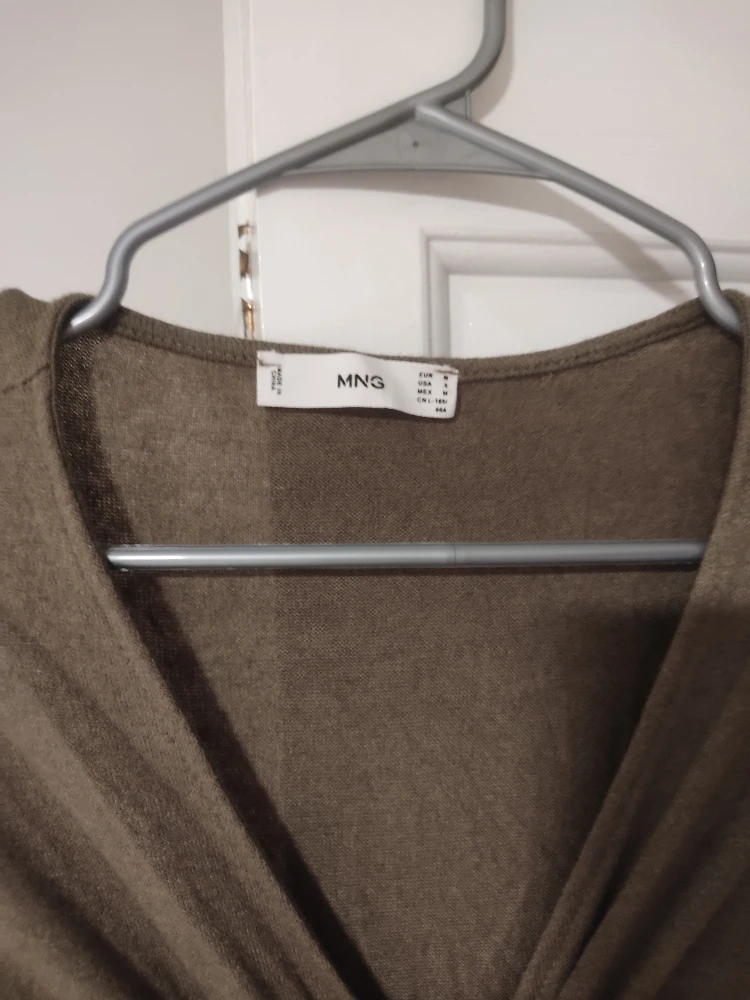 MNG Olive Green Long Sleeve Dress - Size S - photo 5
