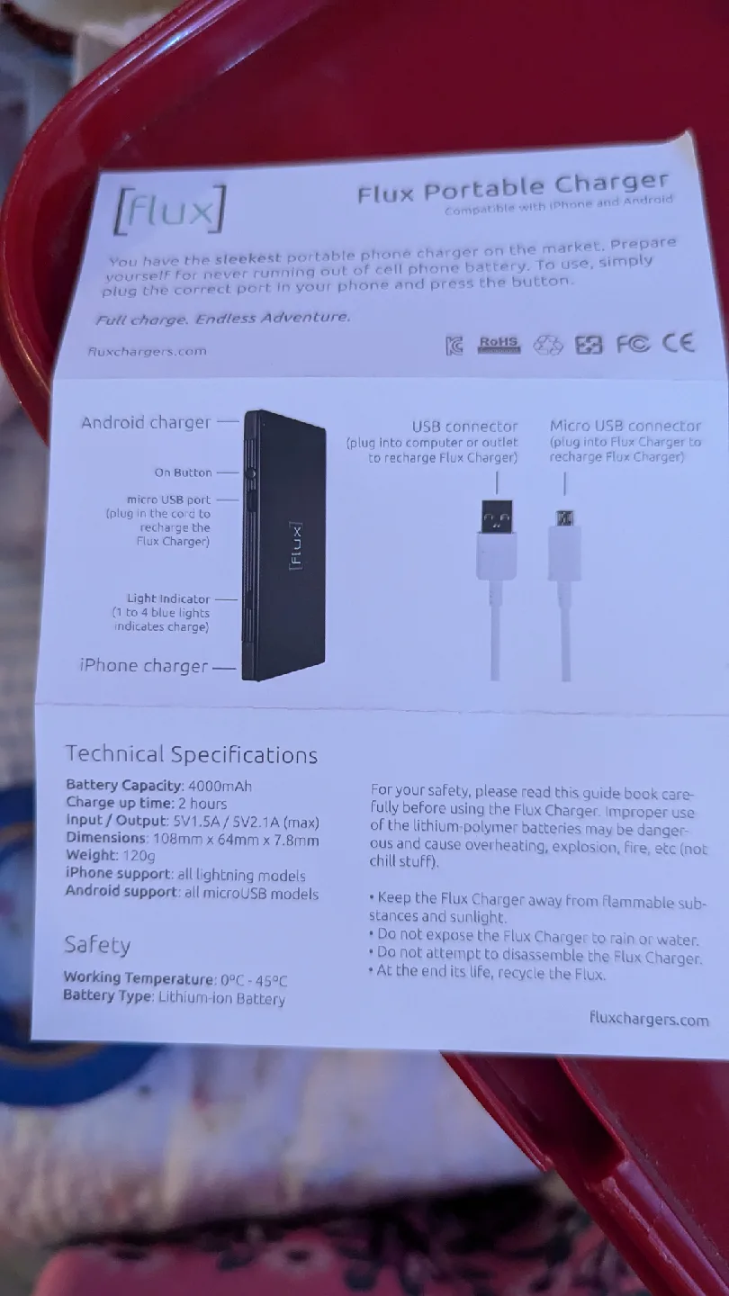 Flux Charger - Sleek Portable Charger image indicator(2)