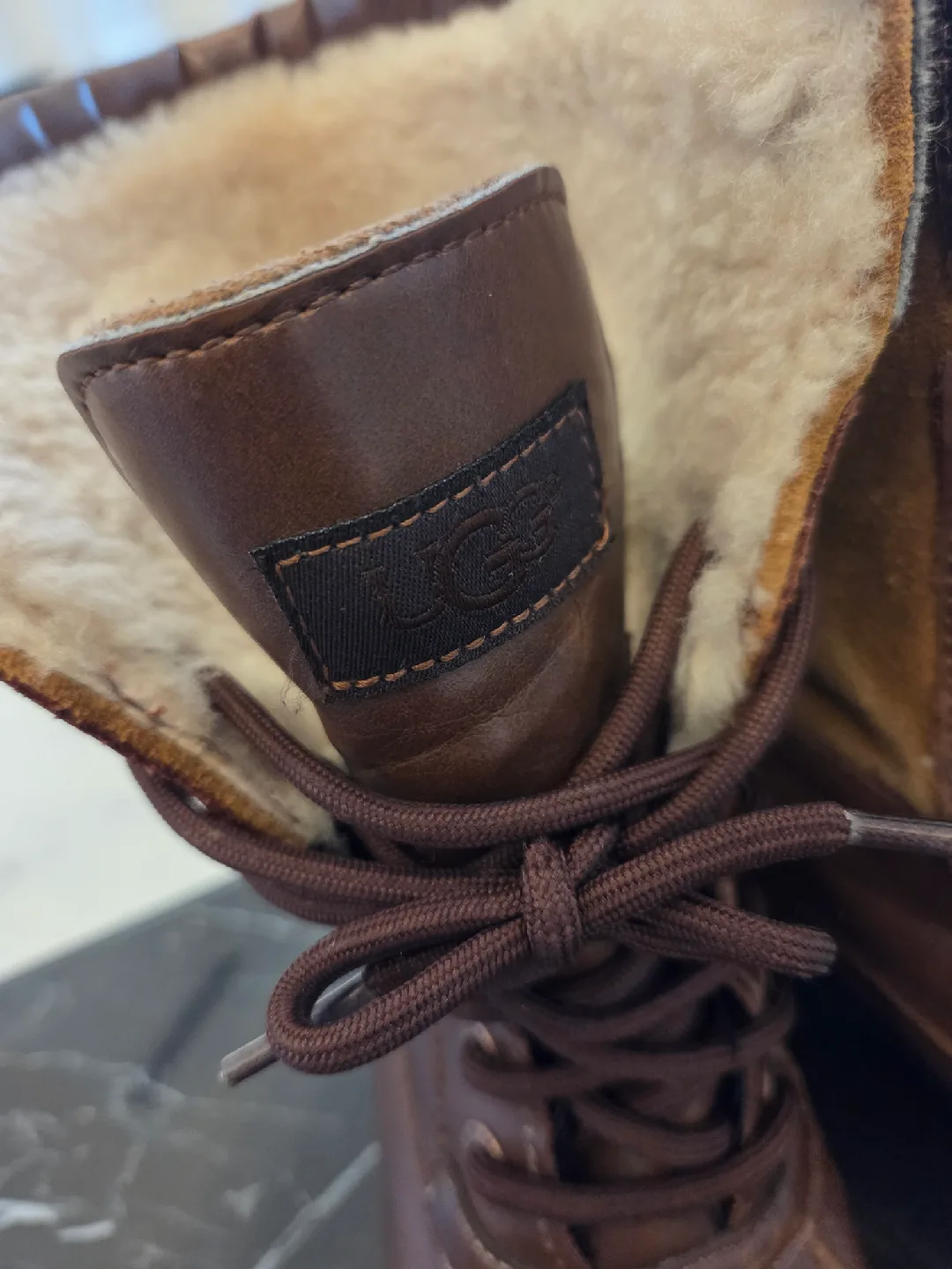 UGG Brown Leather Boots - Kids Size 3 image indicator(3)