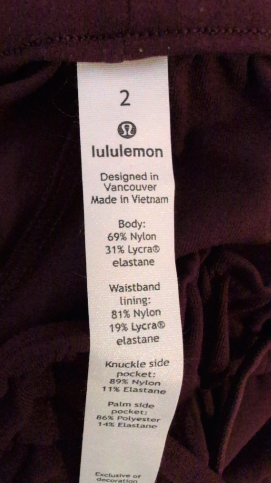 Lululemon Pants - Size 2 - Burgundy