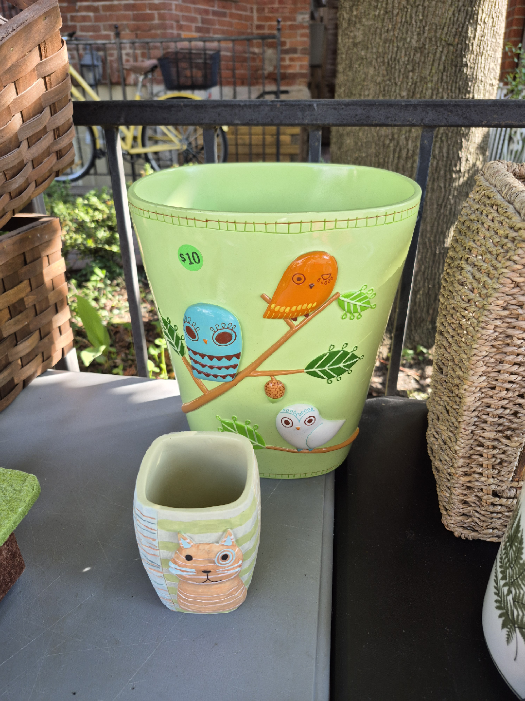 Cute Owl & Cat Planter Set - $10