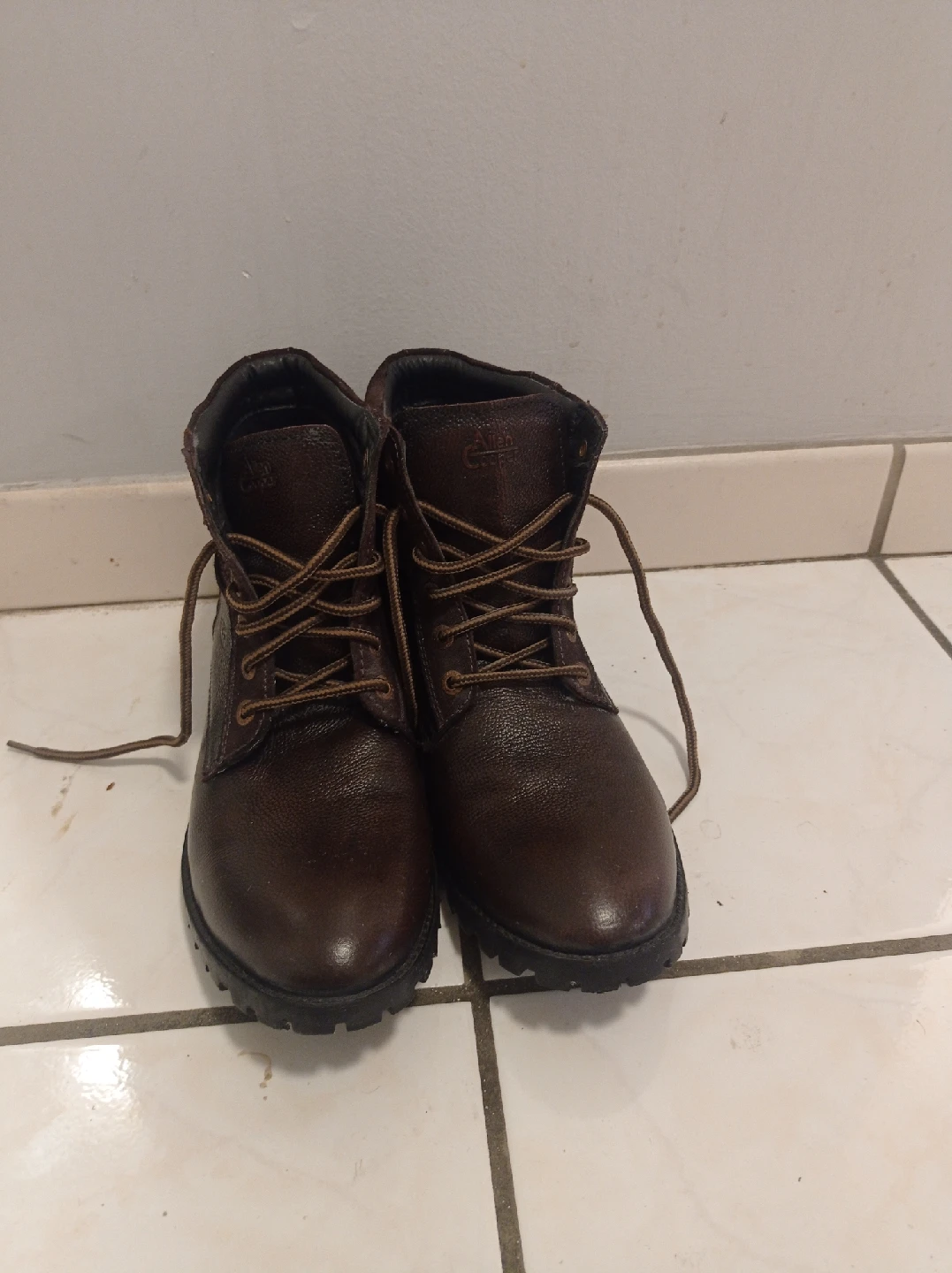 Leather Ankle Boots, Size 44