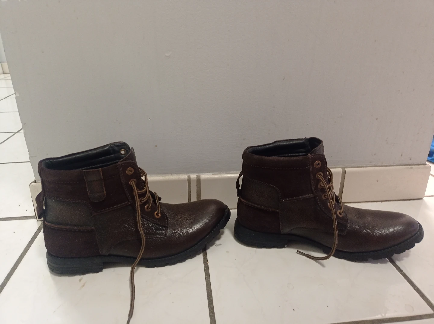 Leather Ankle Boots, Size 44 - photo 3