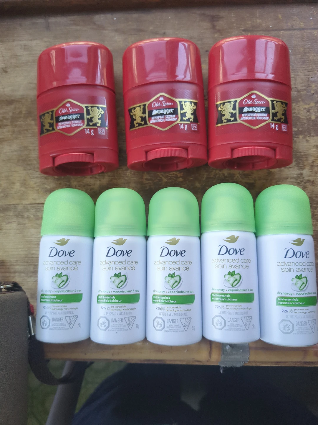 Old Spice Swagger & Dove Advanced Care Deodorants