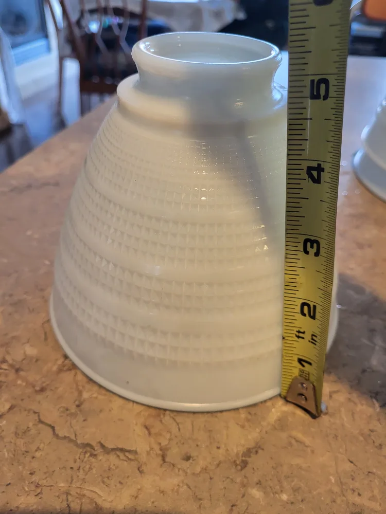 White Glass Light Fixture Shades (Set of 3) image indicator(5)