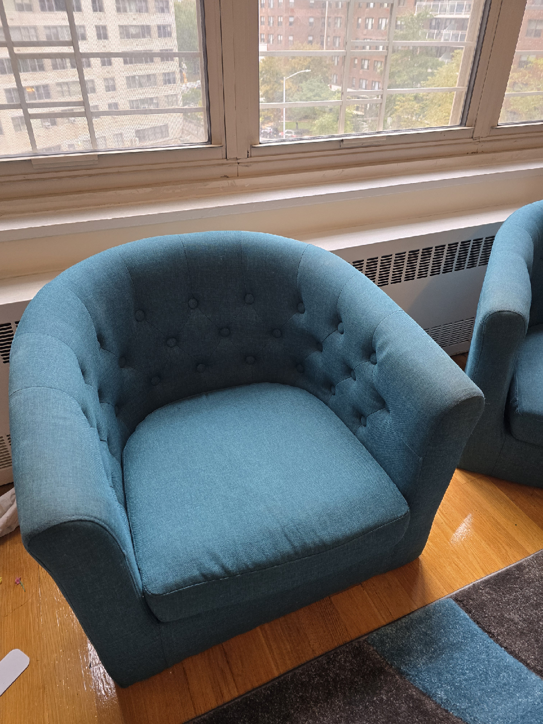Turquois Tufted Accent Chairs-Legs Available - photo 5