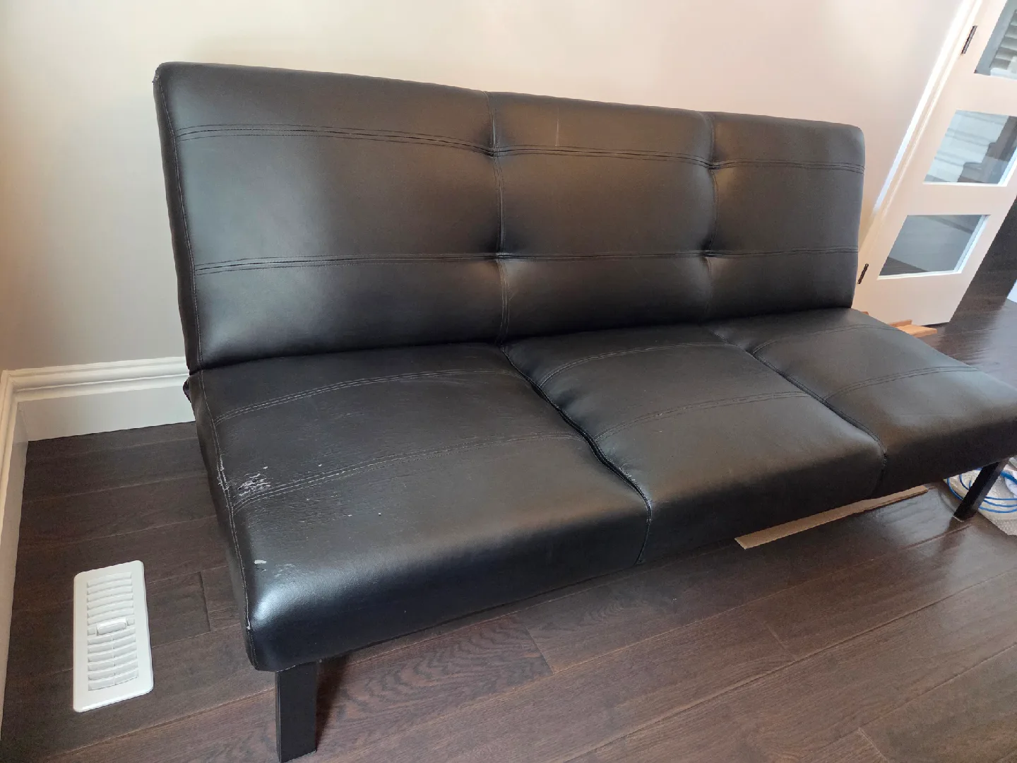 Black Faux Leather Sofa Bed image indicator(2)