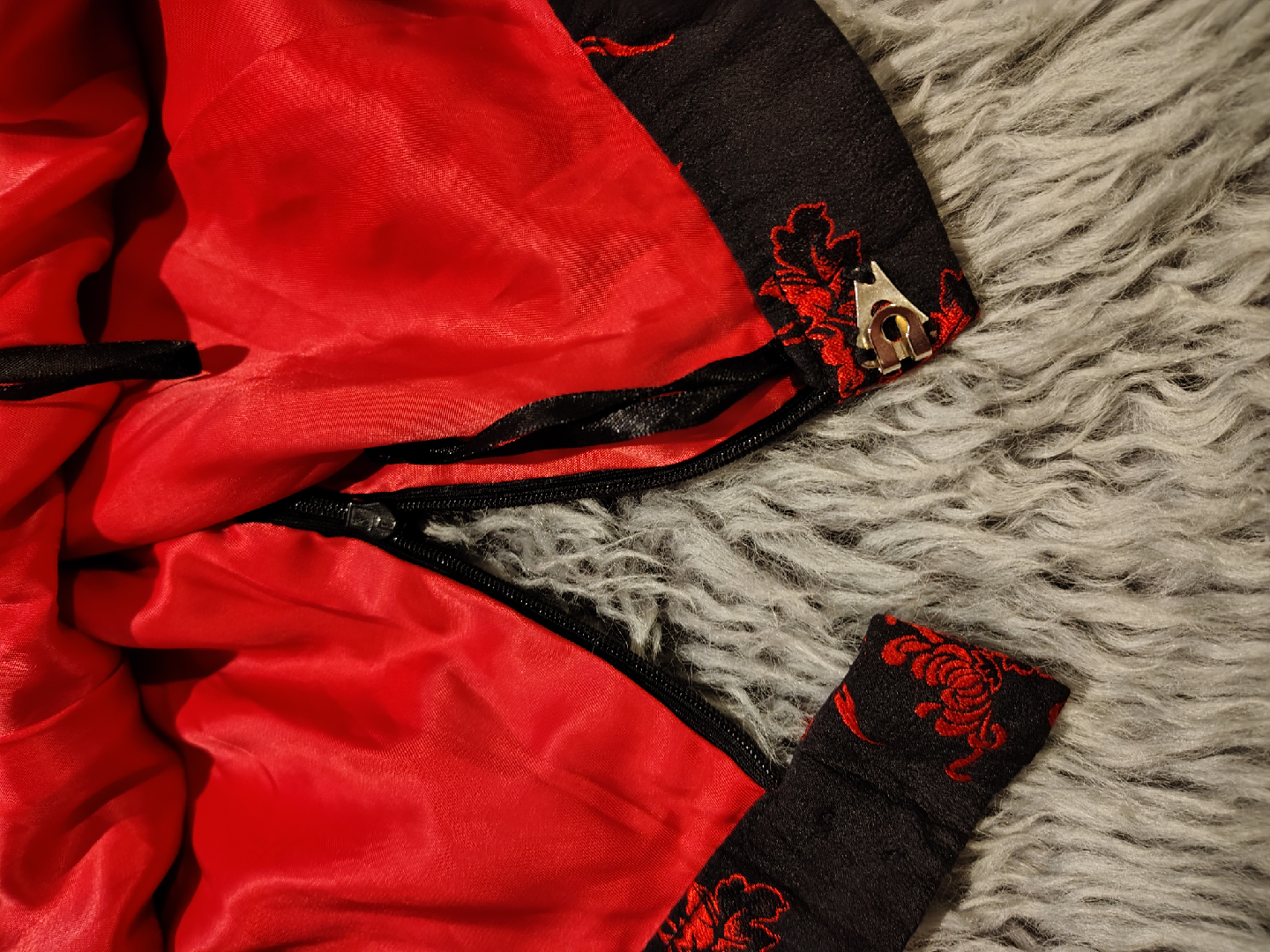 Black & Red Floral Skirt vintage goth - photo 3