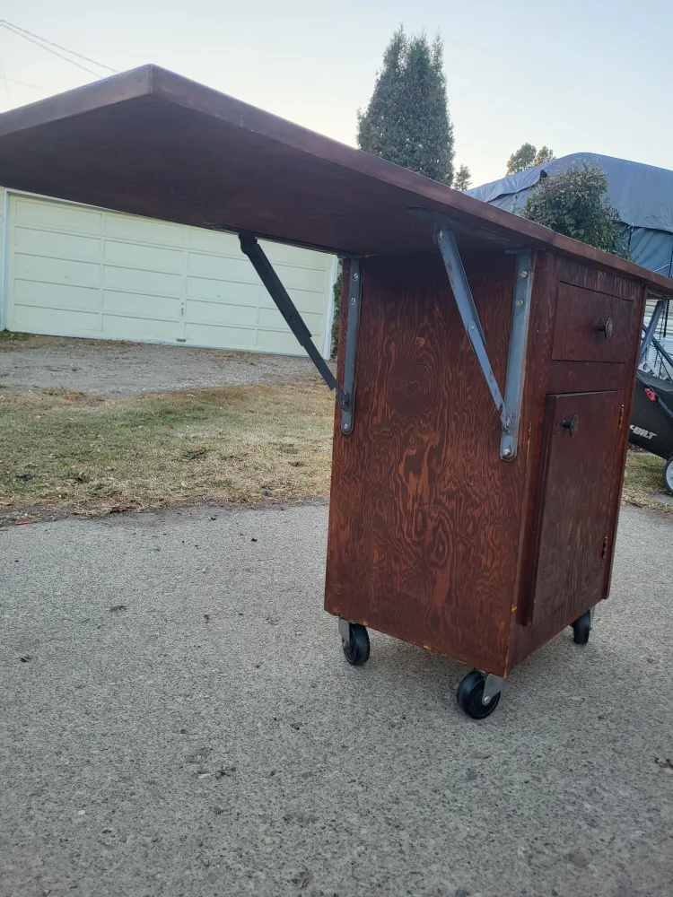 ✨ Folding Drop-Leaf Storage Table / Cart on Wheels ✨ image indicator(4)