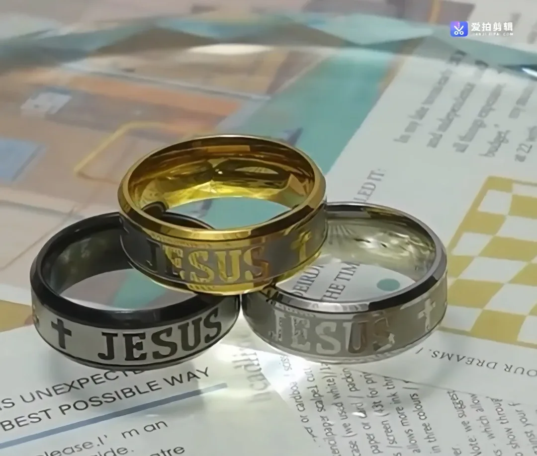 Jesus Cross Ring - Gold, Silver, Black image indicator(2)