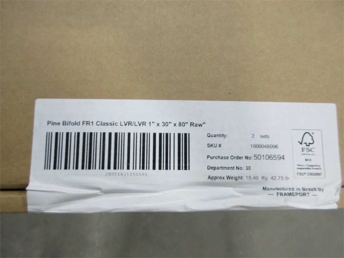 🆕️ Brand New Louvre Pine Unfinished Interior Closet Bi-fold Door image indicator(3)