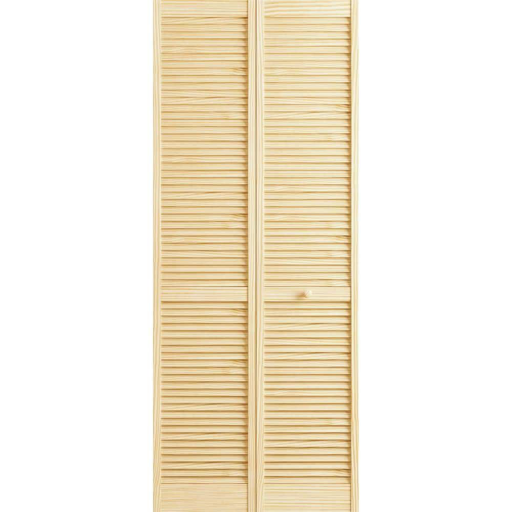 🆕️ Brand New Louvre Pine Unfinished Interior Closet Bi-fold Door - photo 2