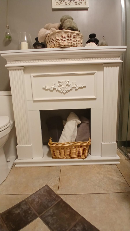 White Decorative Fireplace Cabinet