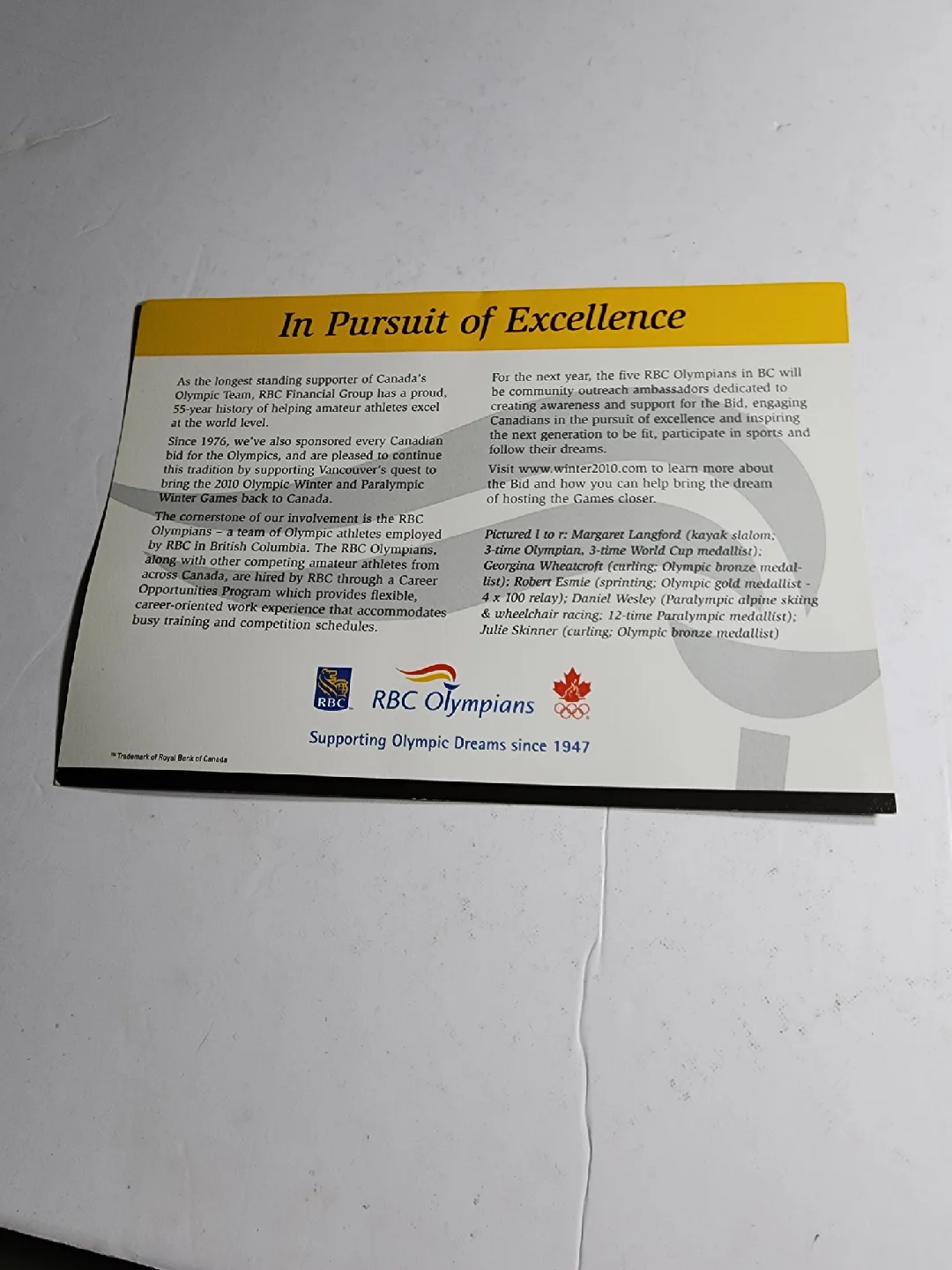 RBC Olympians signed card image indicator(4)