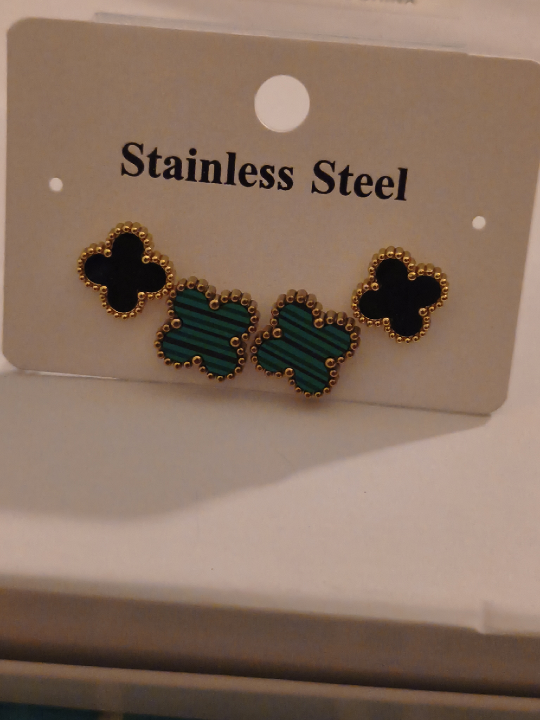 Stainless Steel Clover Earrings