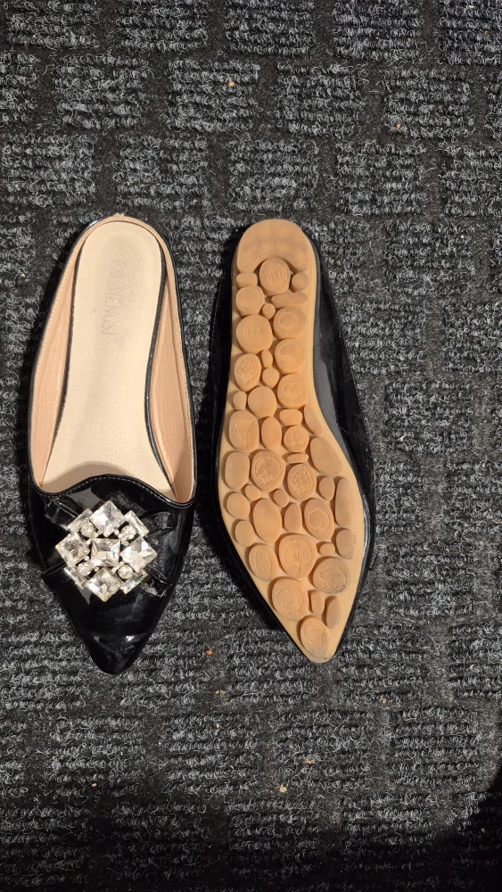 Lorenzi Black Embellished Mules image indicator(5)