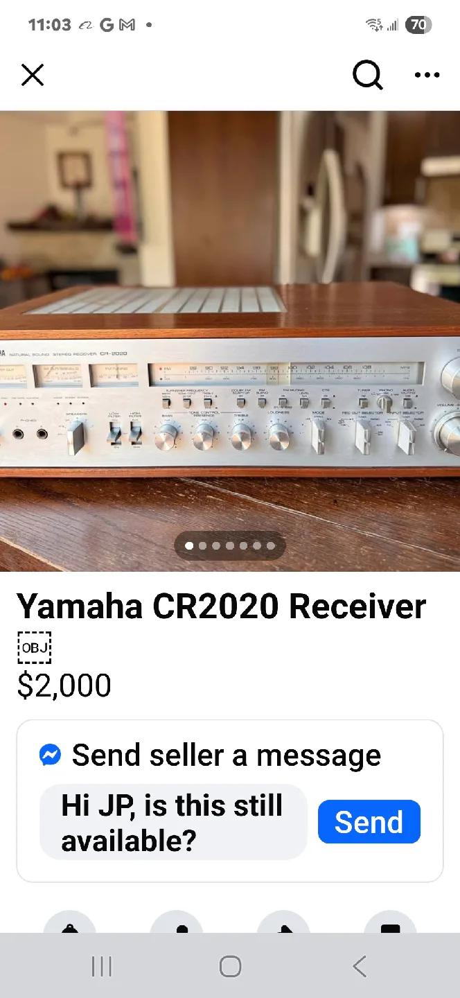 Yamaha CR-2020 Natural Sound Stereo Receiver image indicator(3)
