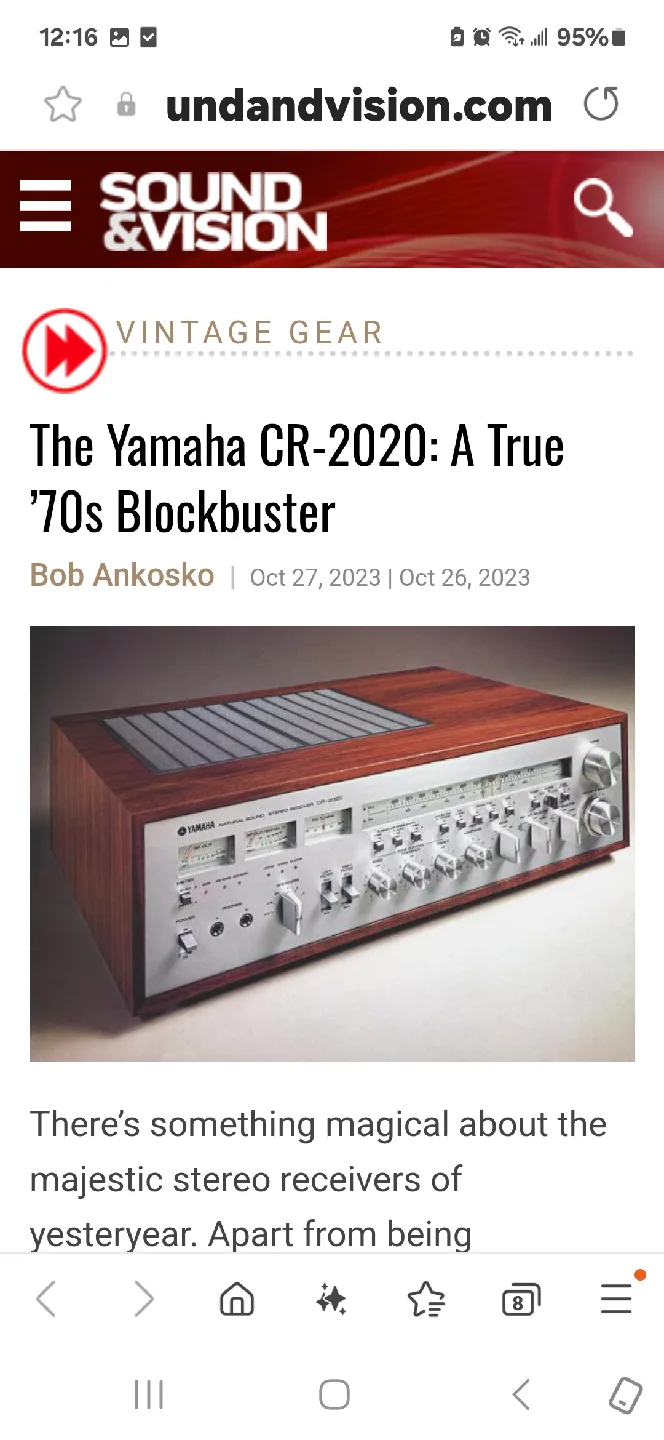 Yamaha CR-2020 Natural Sound Stereo Receiver image indicator(6)