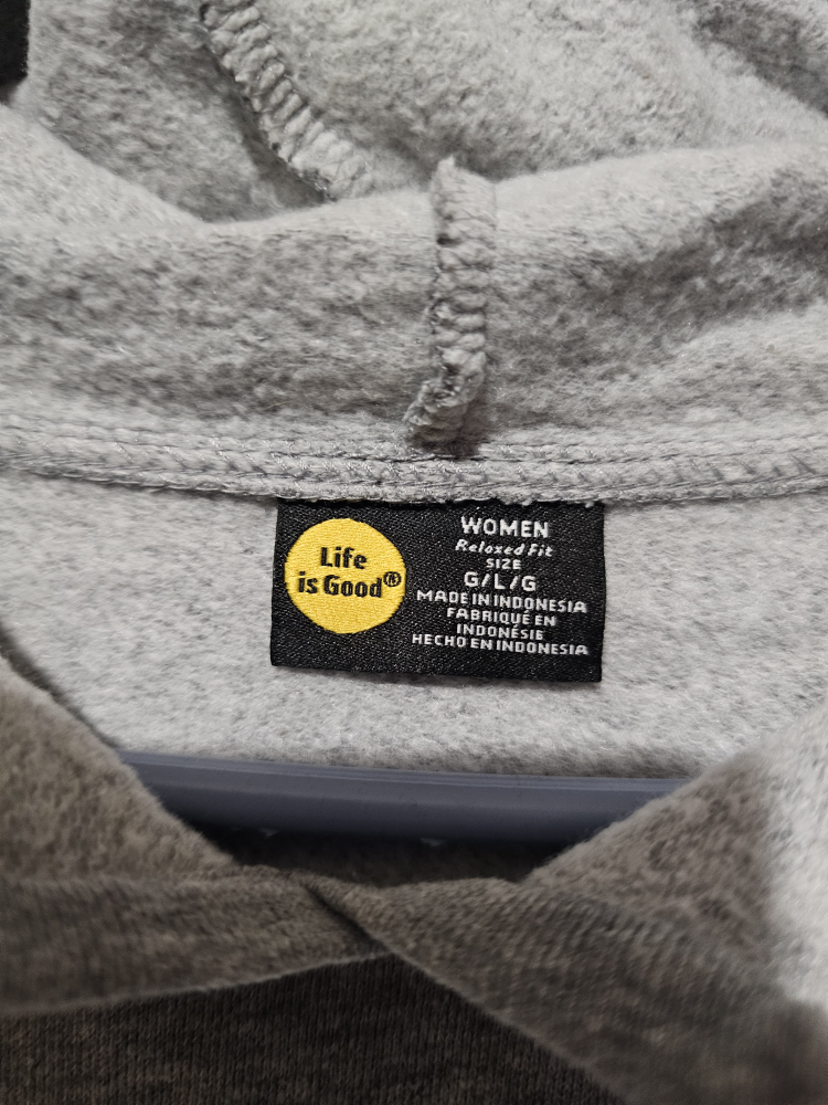Life is Good Women's Gray Love Hoodie - Size L - photo 3