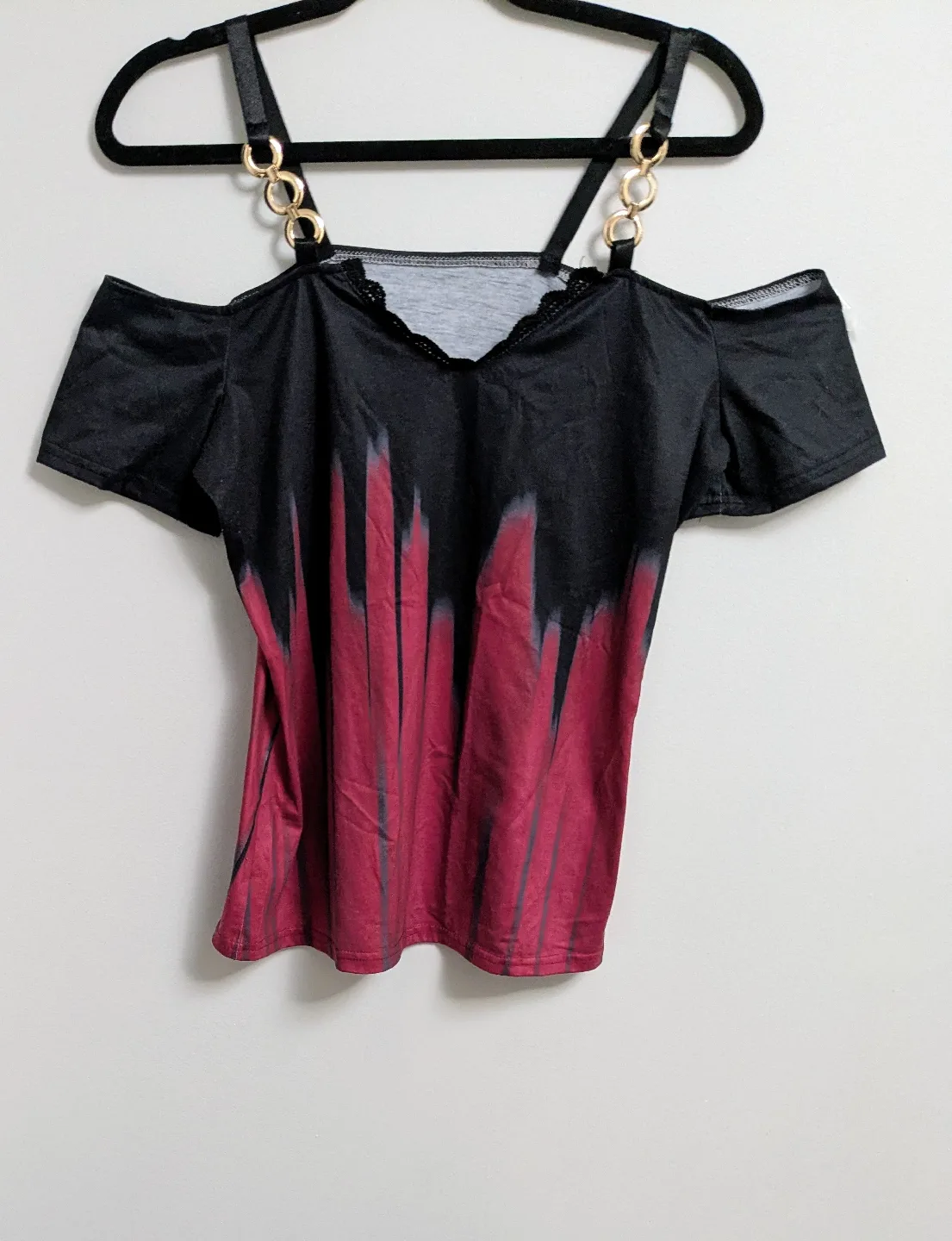 Tie Dye Cold Shoulder Top