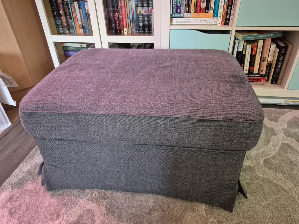 IKEA Grey Storage Ottoman Ektorp thumbnail