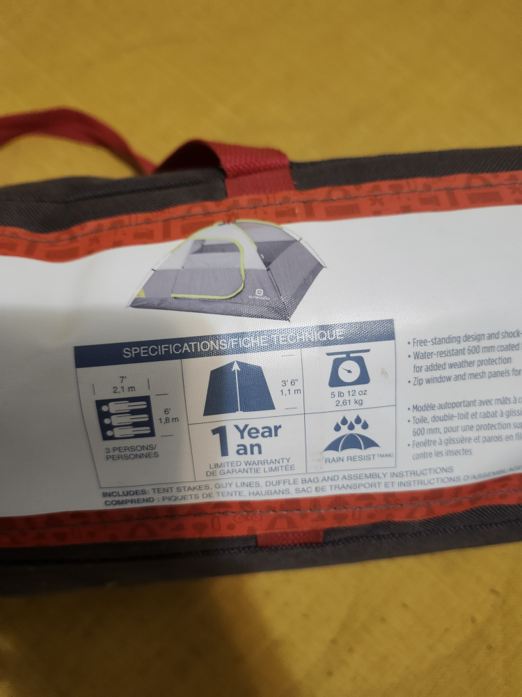 Outbound 3-Person Dome Tent - Camping Gear
