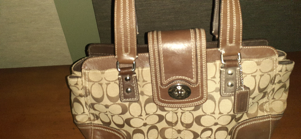 Vintage Coach Signature Canvas & Leather Handbag - photo 3