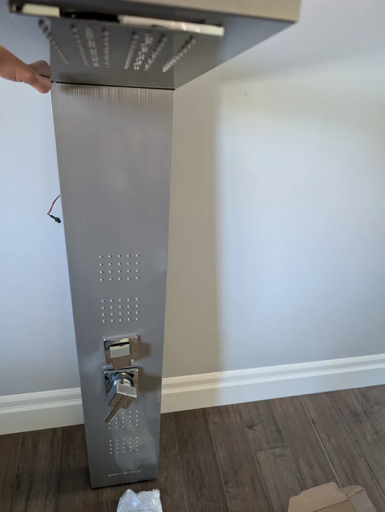 Brand New Brushed Nickel Rainfall Shower Panel For Sale image indicator(3)