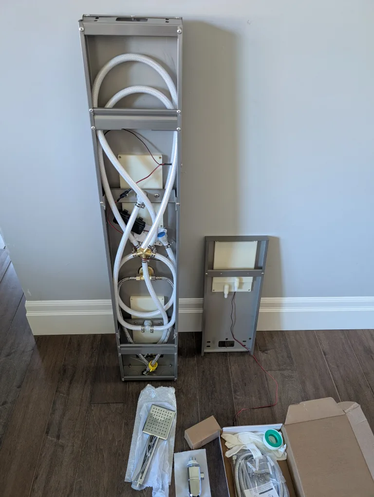 Brand New Brushed Nickel Rainfall Shower Panel For Sale image indicator(4)