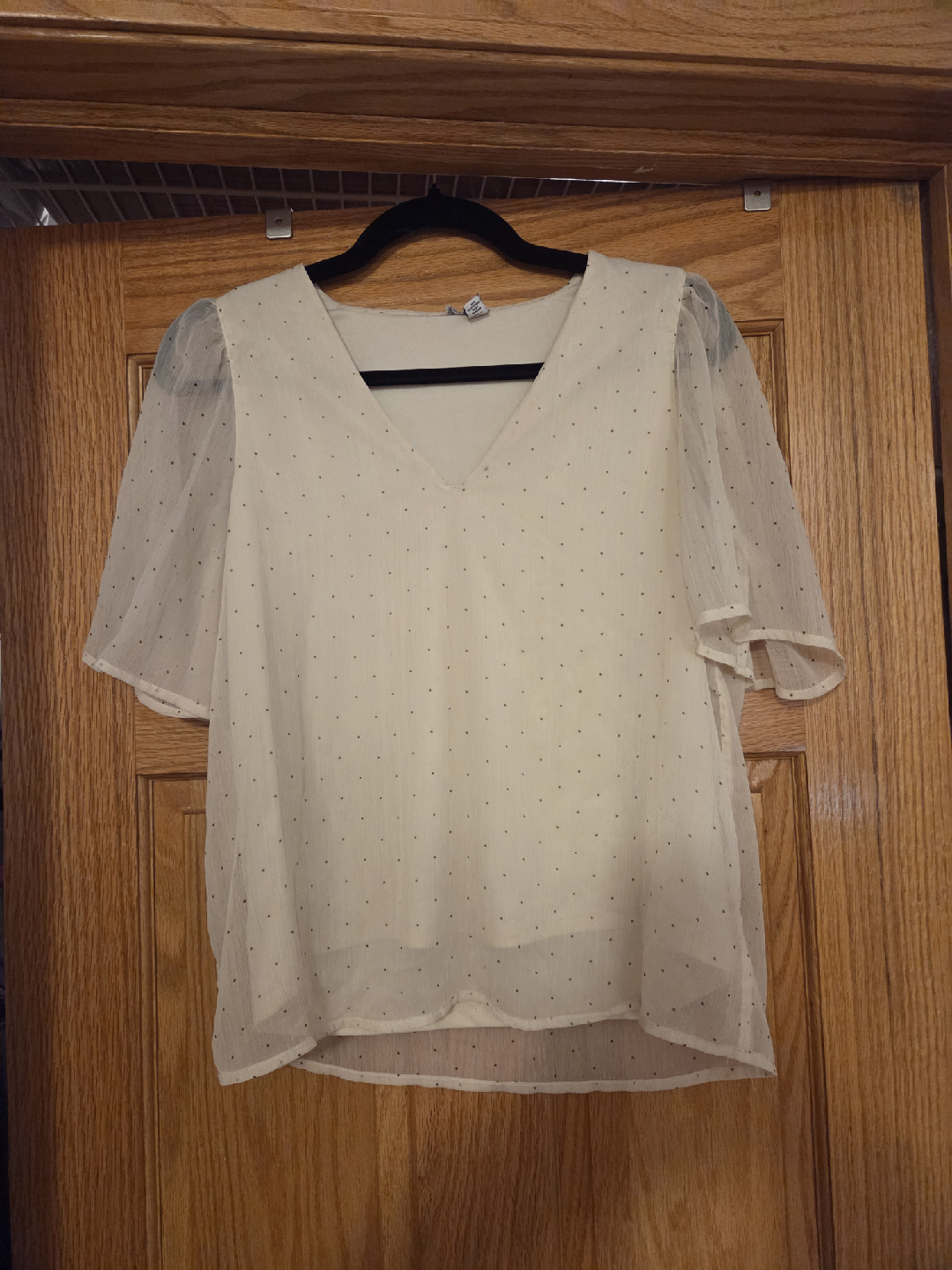 Sheer Polka Dot Blouse