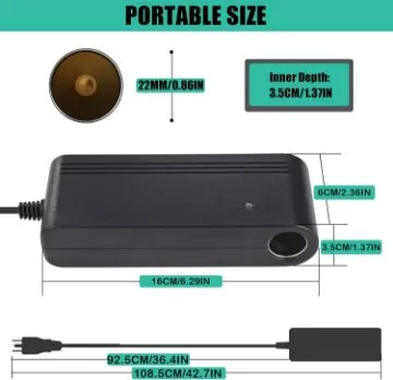 12V 12A Portable Outdoor Power Conversion Adapter image indicator(2)