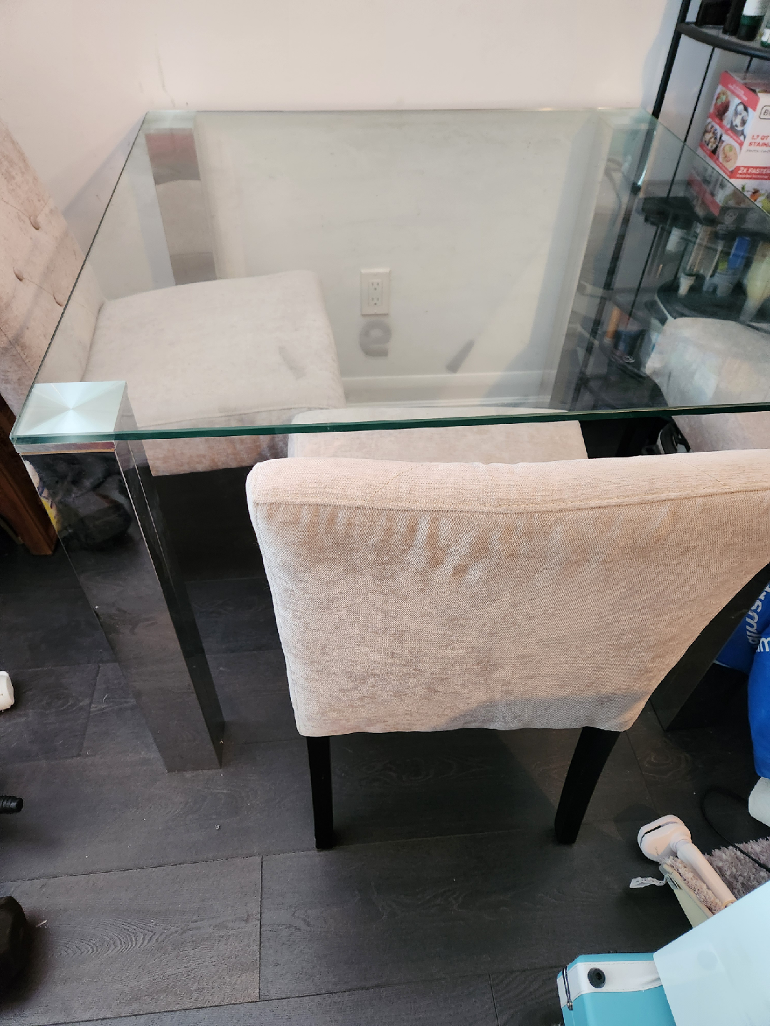 Glass Top Dining Table with Chairs