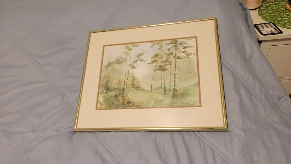 Carolyn Johnson Framed Watercolor Painting 20x16 image indicator(2)