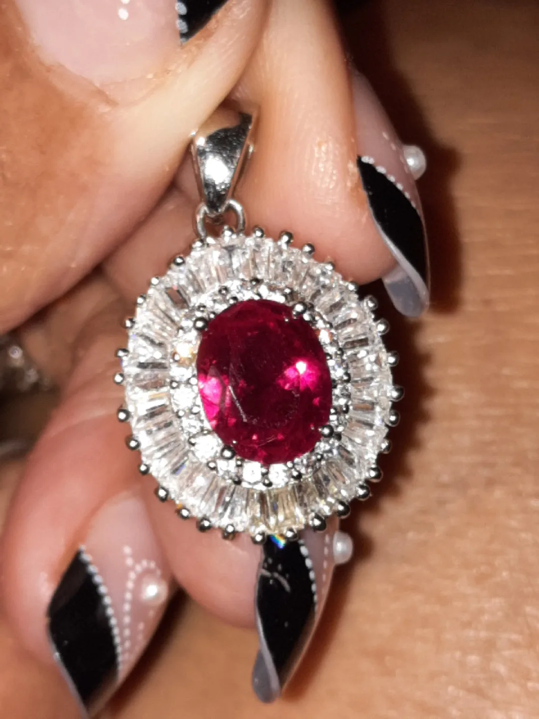 New AUTHENTIC GENUINE DIAMONELLE CZ PENDANT sterling necklace image indicator(7)