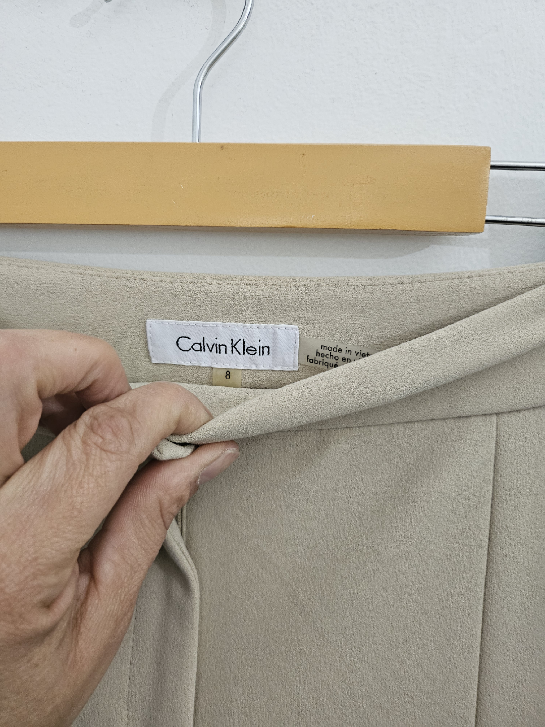 Pantalon Calvin Klein Taille 8 Beige - photo 5