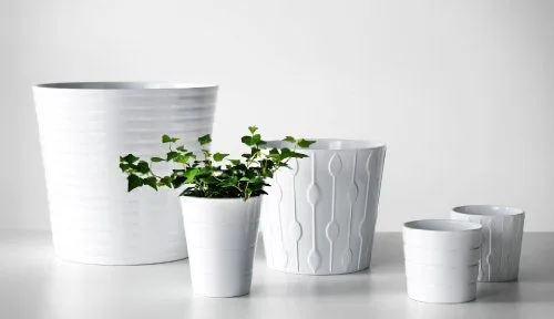 IKEA Kardemumma Plant Pot - White, 21cm image indicator(2)