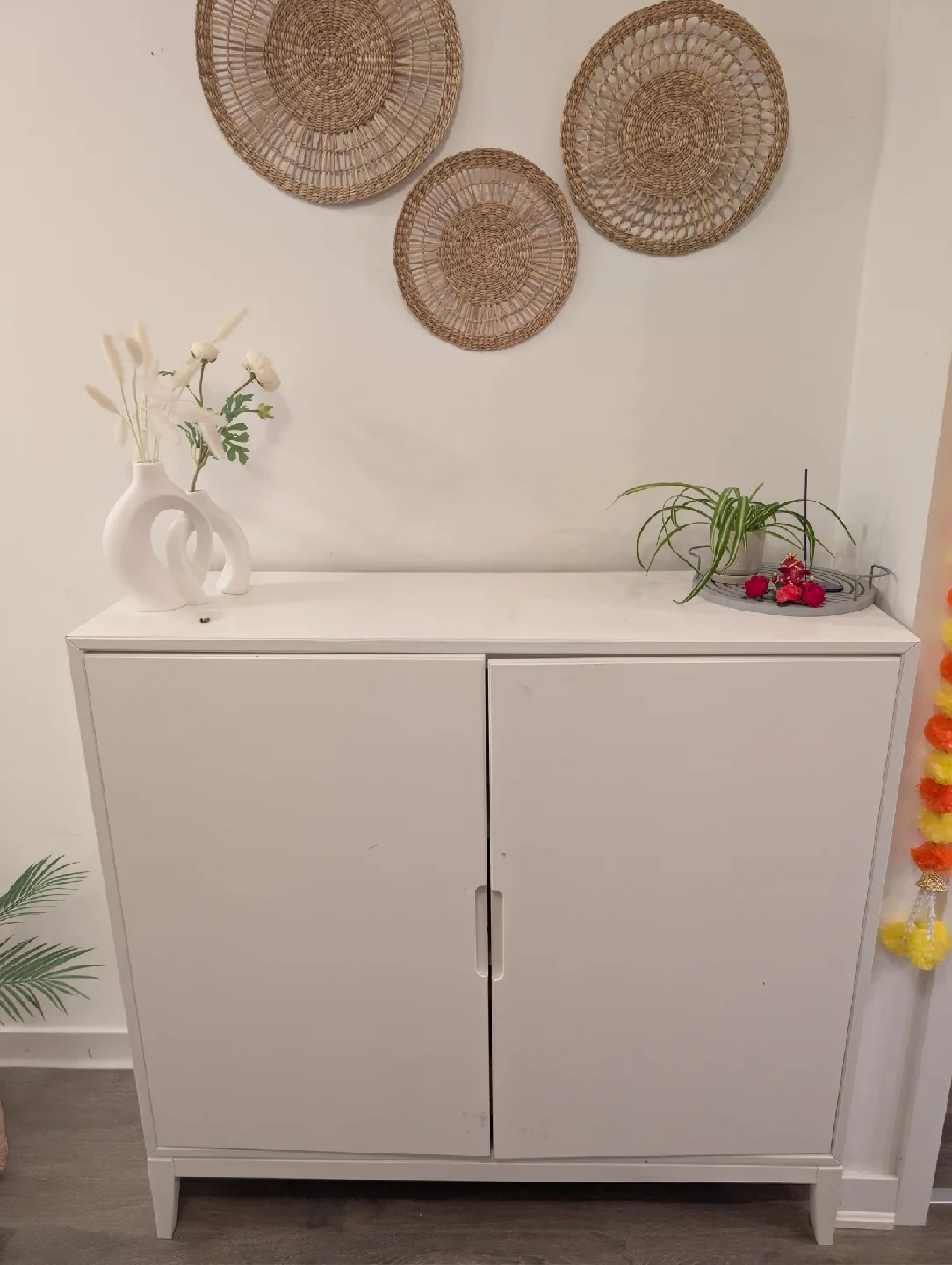 White Cabinet with Doors and Shelves thumbnail