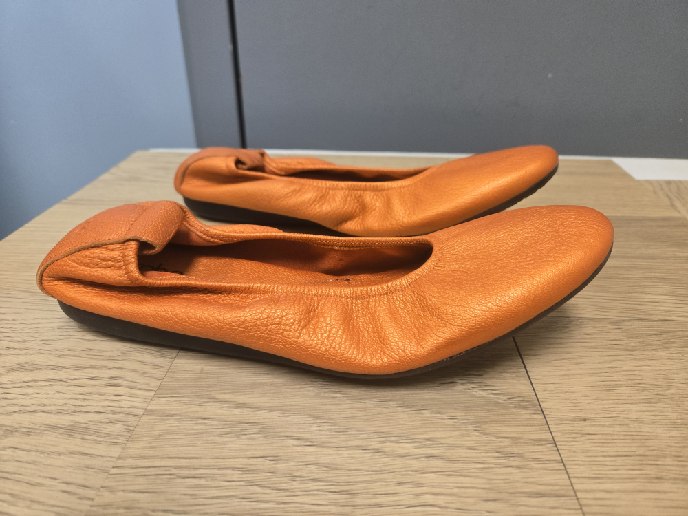 Arche Orange Leather Ballet Flats Size 10 - photo 3