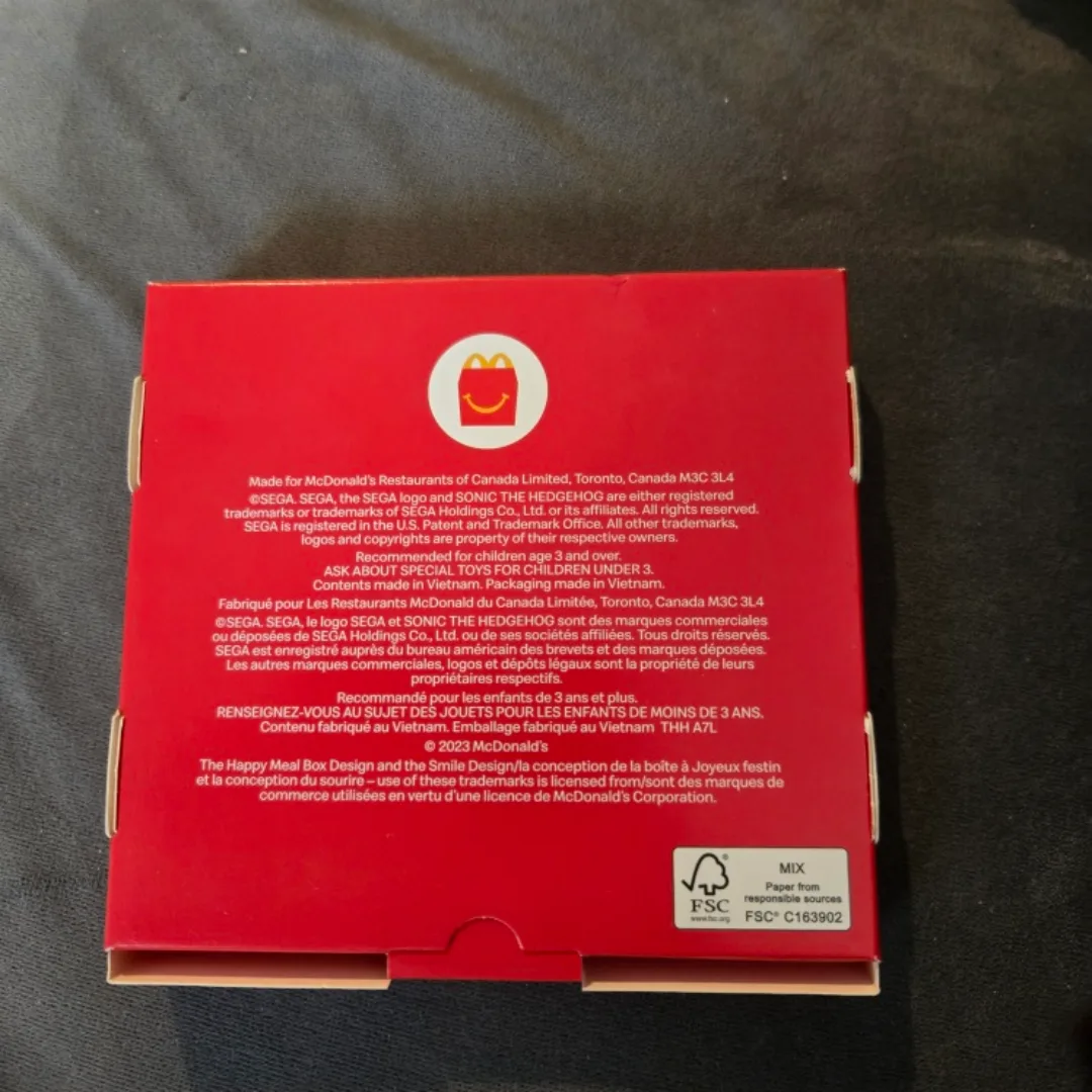 Sonic The Hedgehog McDonald's Toy image indicator(2)