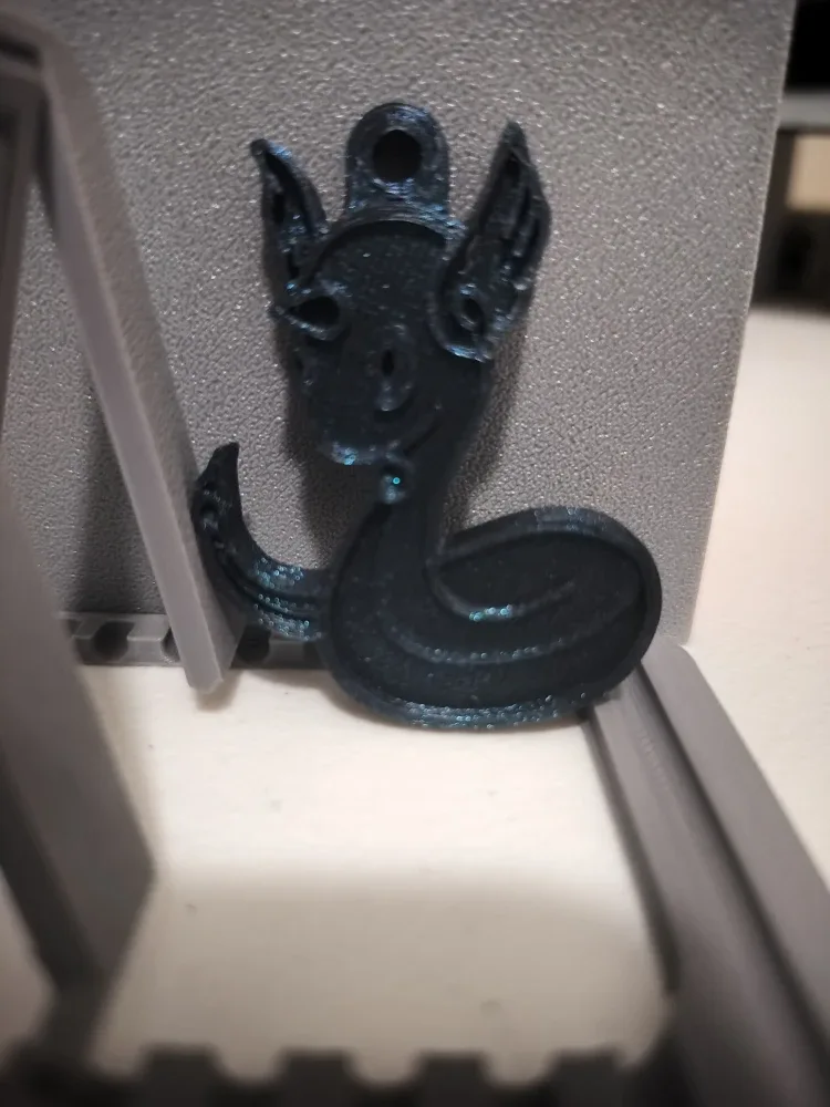 Metallic blue Dragonair Pokemon keychain