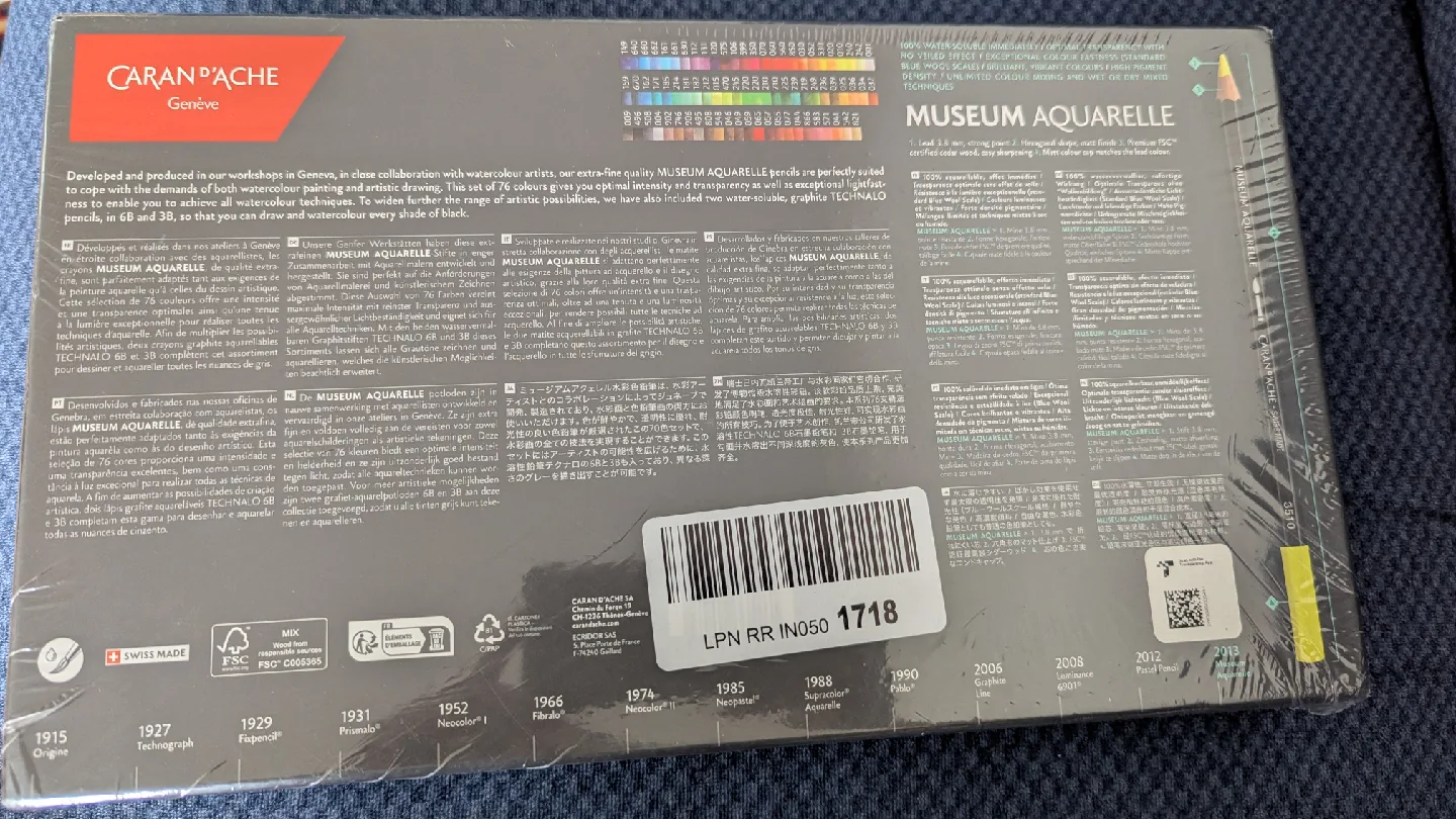 76 watercolor pencils Caran d'ache swiss image indicator(2)