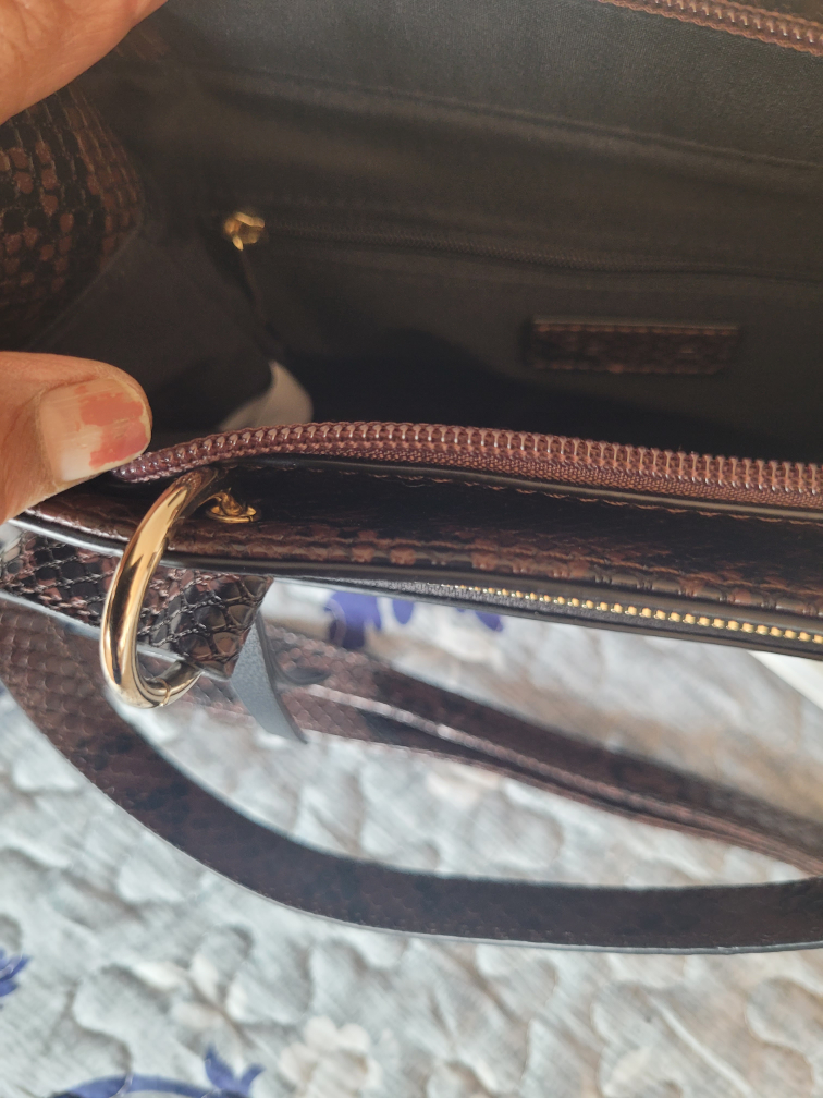 Brown Snakeskin Pattern Handbag - photo 3